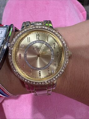 Vintage Kim Rogers Gold-Tone Crystal Accent Women's Watch